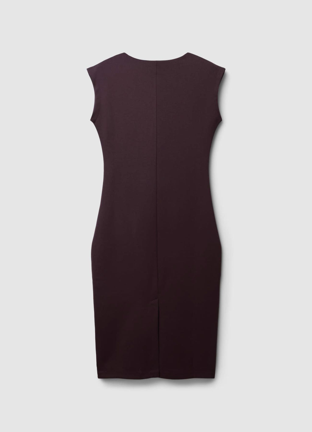 Vestido tubo con escote en V y abertura en la espalda